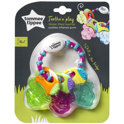 Tommee Tippee Teeth n Play Water Filled Teether Κωδ 436470 Μασητικό Βρεφικό Παιχνίδι 6m+, 1 Τεμάχιο